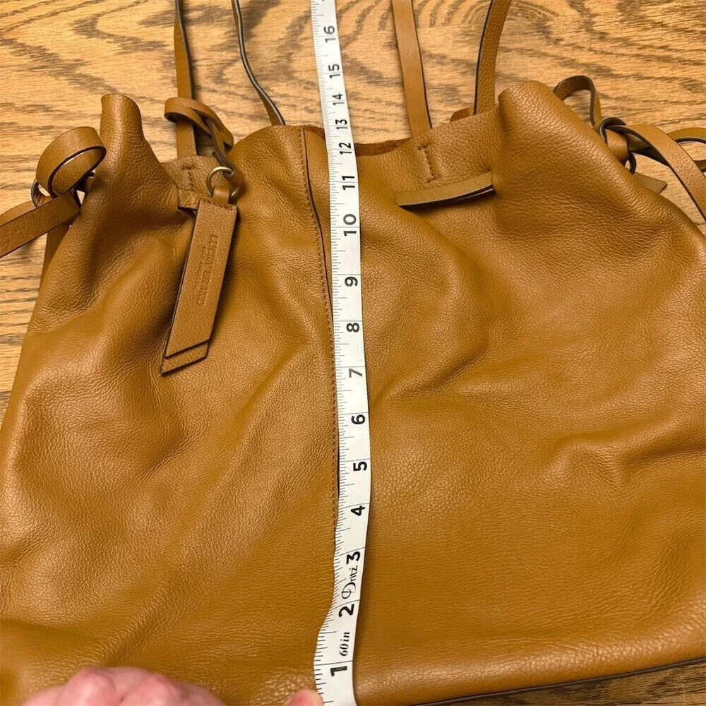 Lucky Brand Large Brown Leather Tote Bag
